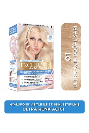 Excellence Creme Saç Boyası 01 Ultra Açık Doğal Sarı - 2