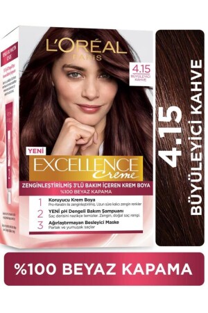 Excellence Creme Saç Boyası 4.15 Büyüleyici Kahve - 2