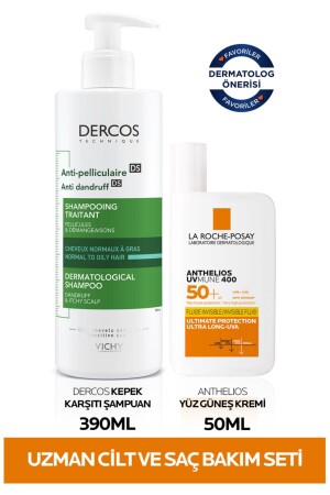 Experten-Haut- und Haarpflegeset: Anthelios Gesichts-Sonnenschutz 50 ml & Dercos Anti-Schuppen-Shampoo 390 ml 8681689317386 - 2