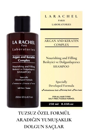 Extra Volumen Effektives konzentriertes Argan- und Keratin-Komplex-Shampoo, salzfreie Spezialformel, 250 ml - 2