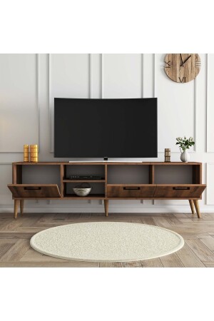 Exxen 180 Cm (Ahşap Ayaklı) Tv Ünitesi Hat Rengi 1583 - 5