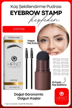 Eyebrow Stamp Kaş Pudrası Ve Şekillendirme Kiti - Kahve (KAŞ PUDRASI-KAŞ FARI) - 2