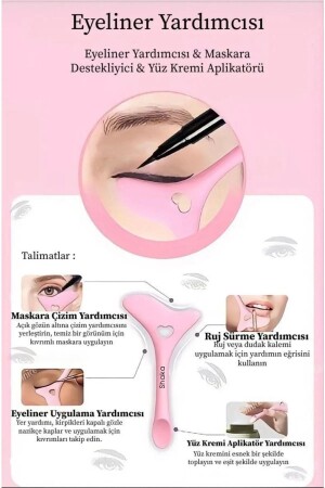 Eyeliner - Ruj Ve Maskara Çekme Aparatı - Çok Yönlü Mavi Renk Aparat - 2