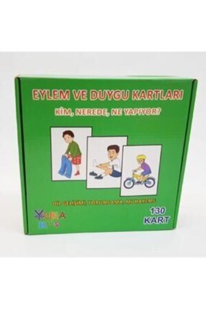 Eylem Ve Duygu Kartları - Kim, Nerede, Ne Yapıyor? (3-6 Yaş) Kids YKD-4871 - 5