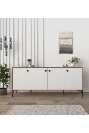 Eylül Modern Raflı Konsol Ofis Salon 180 Cm Sepet-beyaz CH-47 - 1