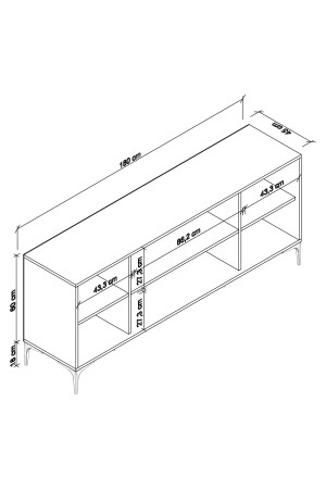 Eylül Moderne Konsole 180 cm Korb-weiß CH-47 - 6