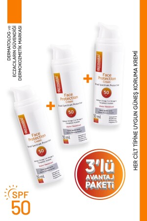 Face Protection Güneş Koruyucu Spf50 50ml 3'lü Avantaj Paketi 86977960001583 - 1