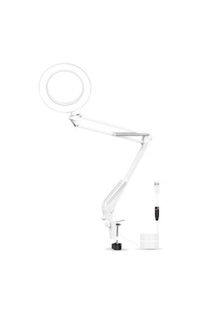 Faltbare, verstellbare LED-beleuchtete Tischlupe mit 5-facher Lampe - 11