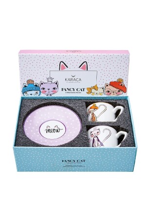 Fancy Cat 2 Kişilik Kahve Fincanı Takımı 80 Ml krccat121 - 11