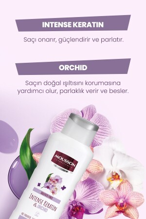 Farbschützende und schadensreparierende Haarpflegecreme und -maske mit intensivem Keratin und Orchidee, 365 ml - 6