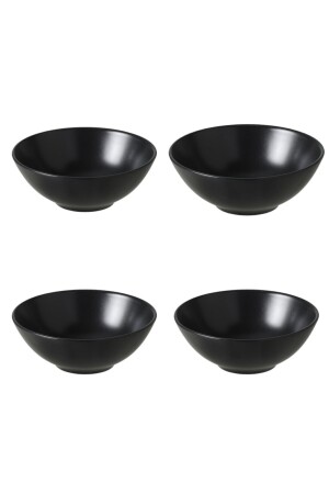 Fargklar Set mit 4 dunkelgrauen Steingut-Porzellanschüsseln, Suppen- und Salatschüsseln, 16 cm, 20479359 - 4