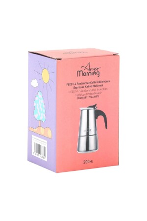 Fe001-6 Espresso Kahve Makinesi Paslanmaz Çelik Indüksiyonlu Moka Pot 300 ml - 10