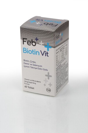 Feb Biotin Eski? Form Cam Şişe Saç Tırnak Ve Cilt -60 Tablet-biotin-selenyum-çinko-demir - 2