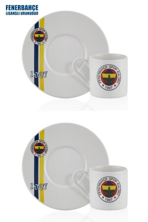 Fenerbahçe lizenziertes 1907-Set mit 2 Kaffeetassen Fenerbahçe N3419 - 8