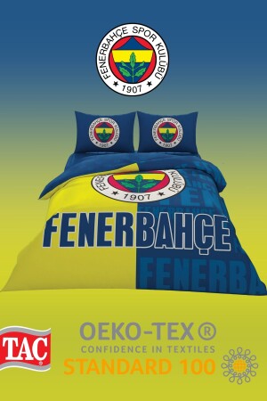 Fenerbahçe Parçalı Logo Çift Kişilik 7 Parça Yatak Seti - Nevresim Takımı - Yorgan - 2'li Yastık - 5