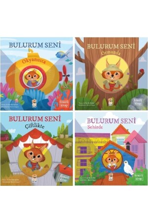 Fenerli Kitap 4 Lü Set Bulurum Seni - Çiftlikte - Ormanda - Okyanusta - Şehirde Özg-8588858 - 2