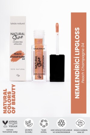 Feuchtigkeitsspendender Lipgloss Peach Champagne 04 Lipgloss 100 % natürlich - 2