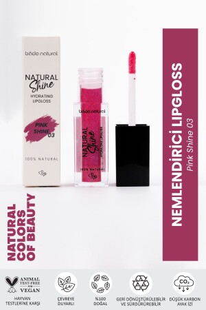 Feuchtigkeitsspendender Lipgloss Pink Shine 03 Lipgloss 100 % natürlich - 2