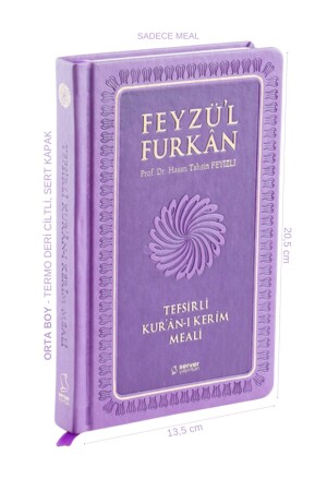 Feyzü'l Furkan Tefsirli Kur'an-ı Kerim Meali (ORTA BOY-SADECE MEAL-CİLTLİ) Lila - 3