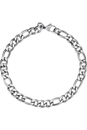 Figaro 3e1 Steel Tag Herrenarmbandkette ack06b - 2