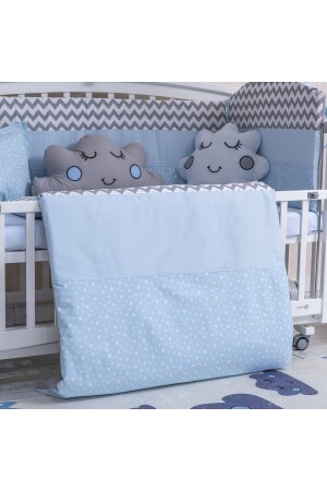 Figured Blue Babybett-Schlafset mit Moskitonetz 70x130 MBUFGM01 - 7