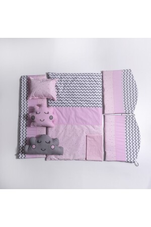 Figured Pink Kinderbett-Babyschlafset mit Moskitonetz 60x120 Größe MB-1-FIG. P.M. - 6