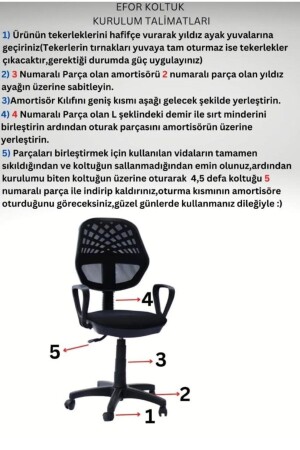 Fileli Döner Koltuk Çalışma Koltuğu Laboratuvar Sandalyesi Dönerli Sandalye Ofis Koltuğu FLL4 - 6