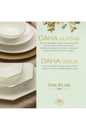 Fine Pearl Extra Trio Platin 62 Parça 12 Kişilik İnci Yemek Takımı 153.03.08.0191 - 4