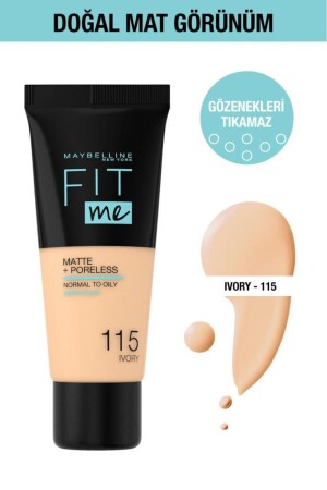 Fit Me Matte Poreless Fondöten - 115 Ivory - 2