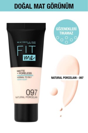 Fit Me Matte Poreless Fondöten - 97 Natural Porcelain - 2