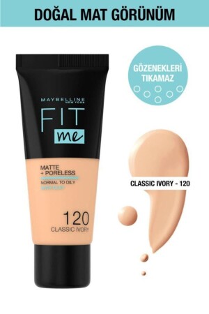 Fit Me Matte-poreless Fondöten - 120 Classic Ivory - 1