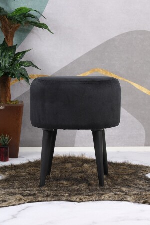 Fix Mehrzweck-Pouf-Sofa mit schwarzen Hainbuchenbeinen (schwarz) - 5