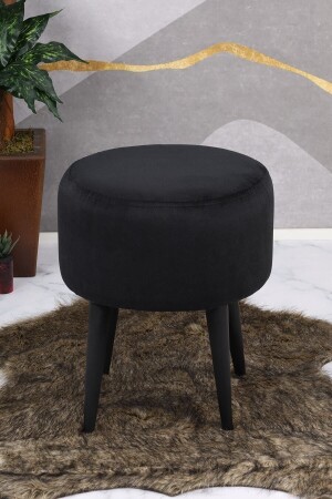 Fix Mehrzweck-Pouf-Sofa mit schwarzen Hainbuchenbeinen (schwarz) - 6