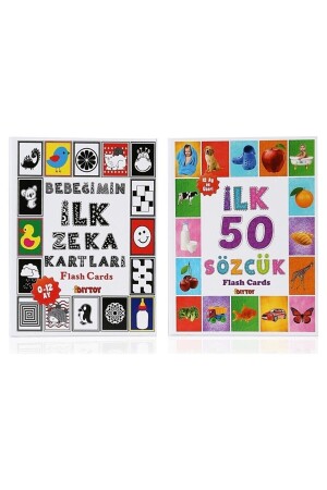 Flash Cards Ilk 50 Sözcük Bebeğimin Ilk Zeka Kartları Bebek Eyitiçi Set 2 Li hccşş14499 - 5