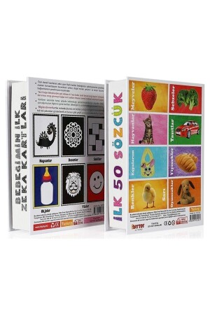 Flash Cards Ilk 50 Sözcük Bebeğimin Ilk Zeka Kartları Bebek Eyitiçi Set 2 Li hccşş14499 - 3