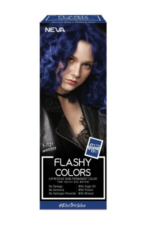 Flashy Colors Yarı Kalıcı Saç Boyası Electric Blue - Elektrik Mavi 100 ml 10054564 - 2