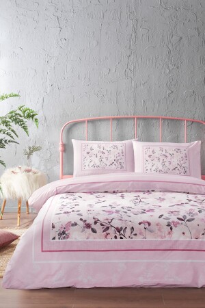 Fleur Rose Doppelbett-Bettbezug-Set PR-EVTEKSTILI-57163301327 - 3