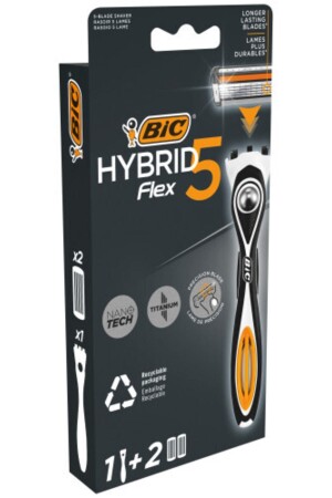 Flex 5 Hybrid Herrenrasierer 1 Griff 2 Köpfe (5 KLINGEN) - 1