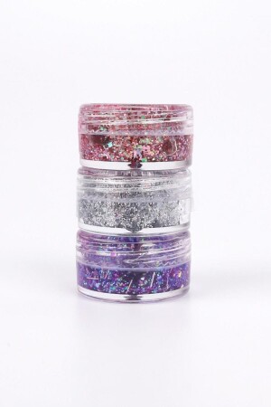 Flieder-Silber-Fuchsia-Glitzer-Glitzer-Gel-Lidschatten für Mädchen - 3