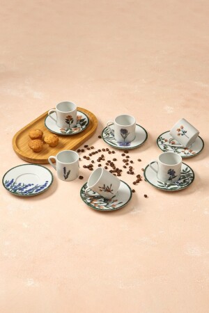 Flower Garden Kaffeetassen-Set für 6 Personen, 12 Stück, 90 ml, 04POR034732 - 5