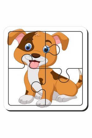 Flugzeug – Bus – Niedliche Tiere und Hund 4-teiliges 4-teiliges Puzzle Erstes Puzzle – Einfaches Puzzle - 7