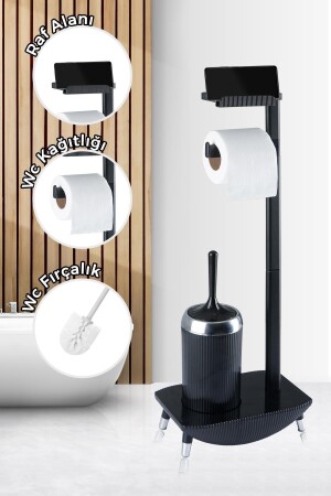 Fonksiyonel Standlı Wc Kağıtlık - Wc Fırça Seti SP-05686-12 - 3