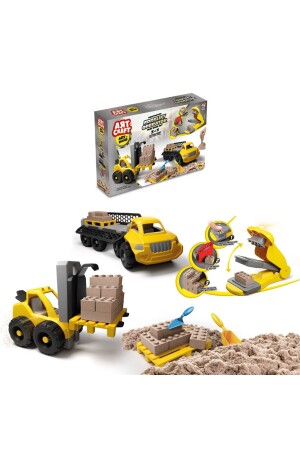 Forklift Operatör Kum Seti (750 Gr.) - Art Craft Kinetik Kum Seti - Oyun Kumu - Art Sand Kumu DoğanOyuncakDünyası-1370 - 2