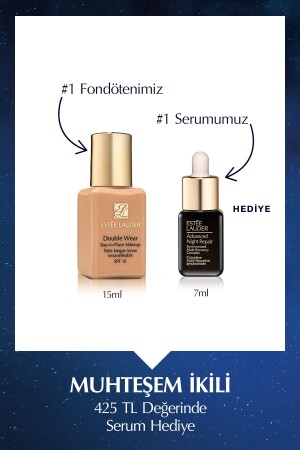 Foundation in Reisegröße – Double Wear Stay-in-Place Foundation SPF10 (Farbe: 1W2 Sand), 15 ml - 1