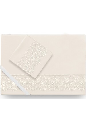 French Lace Kure Dowry Bettbezug-Set, Creme, 179637 - 4