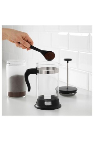 French Press aus schwarzem Glas, 1 l - 5