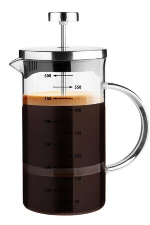 French Press Demlik Ölçü Kabı 3in1 Ürün Borosilikat Cam Frenchpress 600ml P320S5802 - 4