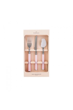 Freya Pembe 18-teiliges Dessertgabel-Löffel-Messer-Set für 6 Personen 153. 03. 08. 0525-1 - 10