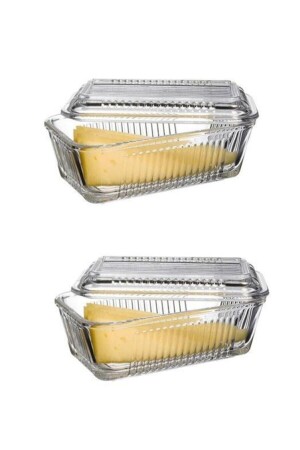 Frigo Frühstücksbutter- und Käseschüssel mit Deckel, 2 Stück 072oa pb97711-3 - 1