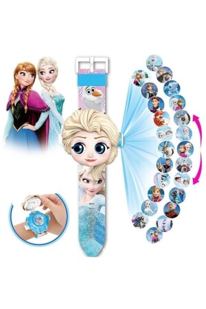 Frozen 3d Projeksiyonlu Saat 24 Farklı Karakteri Duvara Yansıtır Frozen-0005 - 3